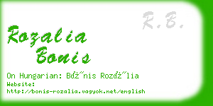 rozalia bonis business card